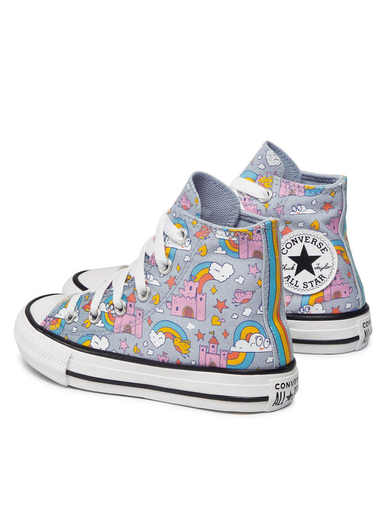 Converse Кеди Converse Chuck Taylor All Star Rainbow Castles 372943C Голубий