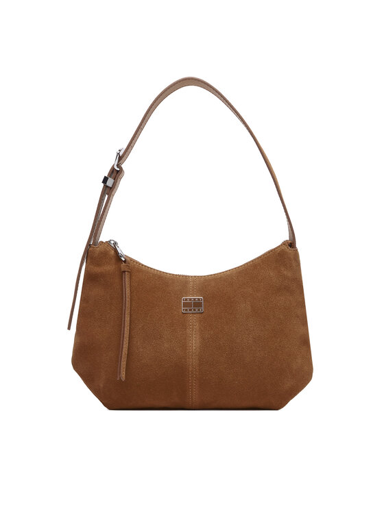 Tommy Jeans Ročna torba Tommy Jeans Tjw Slouchy Suede Shoulder Bag AW0AW18859 Rjava