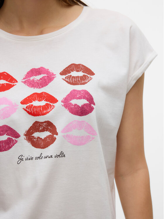 Vero Moda Vero Moda Футболка Cysma 10328272 Білий Regular Fit