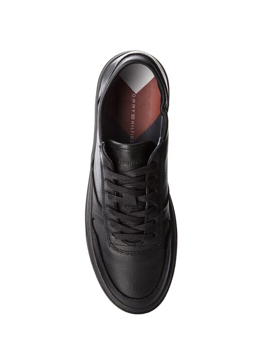 Tommy Hilfiger Sneakers Tommy Hilfiger Pebbled Leather Low FM0FM01684 Negru