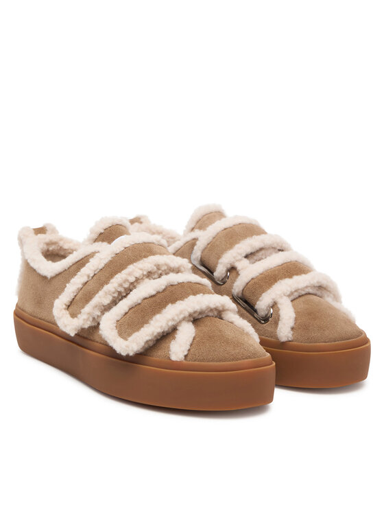 Inuikii Αθλητικά Inuikii Shearling Low Velcro 1001.001.0231 Μπεζ