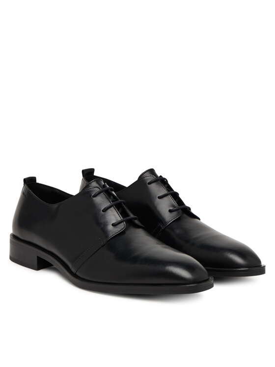 Calvin Klein Poltopánky Calvin Klein Slim Clean Derby Lth HM0HM02004 Čierna