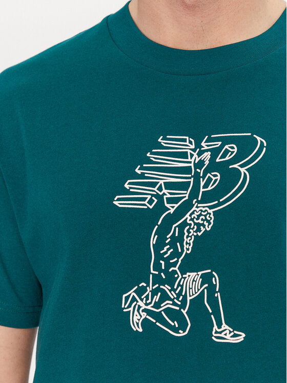 New Balance New Balance T-shirt MT51978 Zelena Relaxed Fit