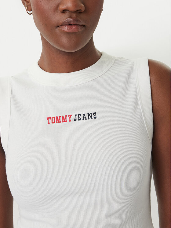 Tommy Jeans Tommy Jeans Top DW0DW22577 Blanco Slim Fit