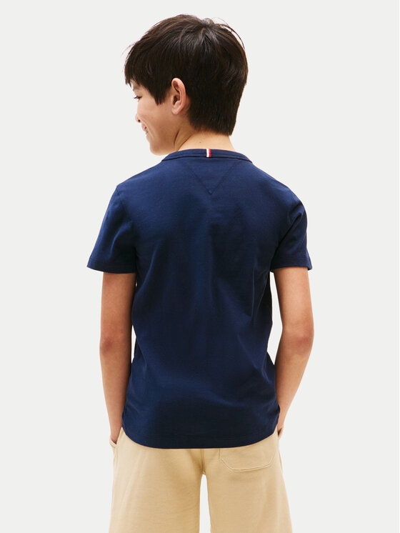 Tommy Hilfiger Tommy Hilfiger T-Shirt Curved Graphic KB0KB09800 Σκούρο μπλε Regular Fit