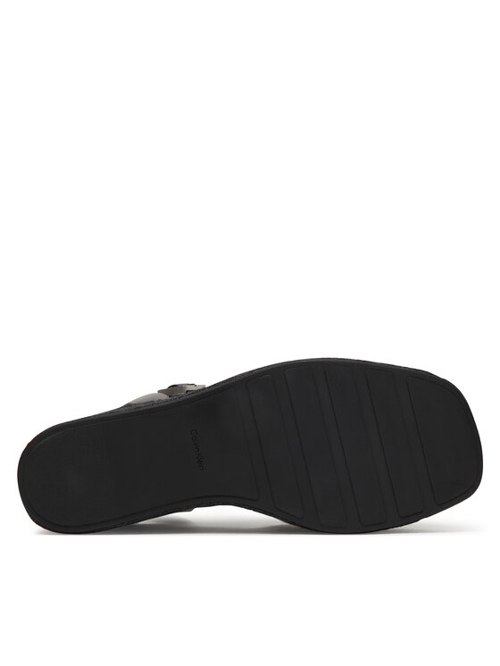 Calvin Klein Espadrile Calvin Klein Wedge Espad 70 Aop Lth HW0HW03138 Crna