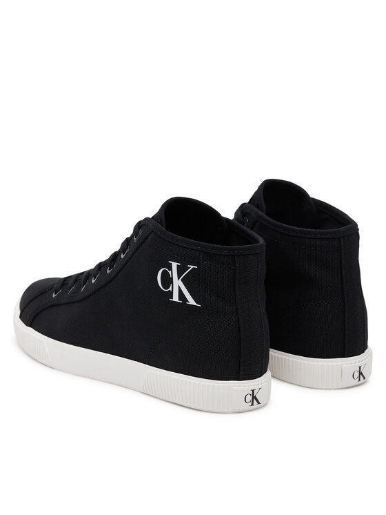 Calvin Klein Jeans Snīkeri Calvin Klein Jeans Ess Vulc Mid Cv Mg Wn YW0YW01761 Melns