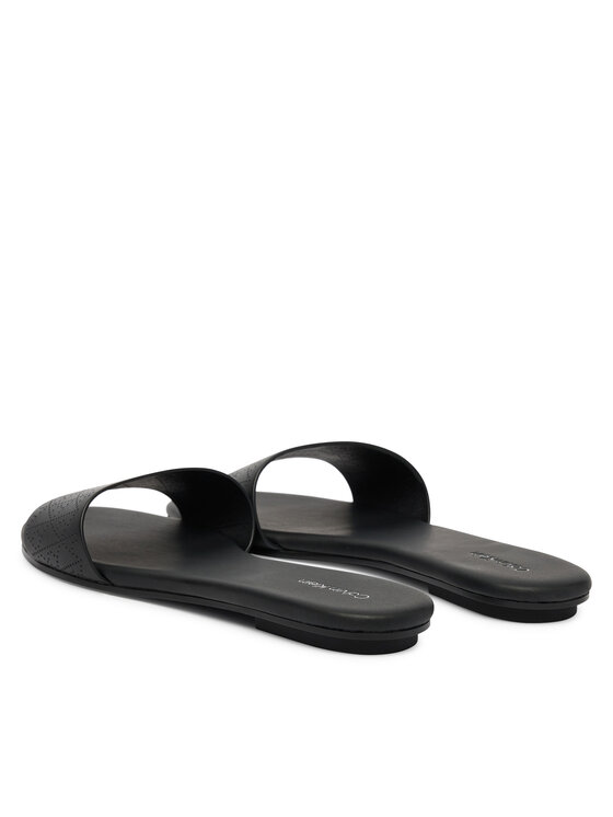 Calvin Klein Chanclas Calvin Klein Org Flat Sndl One Bar Lth Aop HW0HW02857 Negro