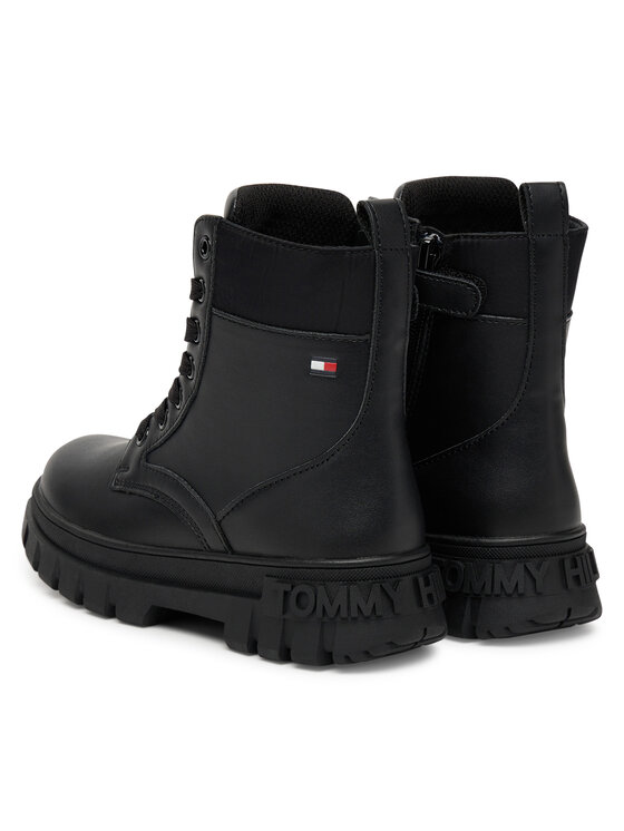 Tommy Hilfiger Pohodni čevlji Tommy Hilfiger Lace-Up Bootie T3A5-34046-1695 S Črna