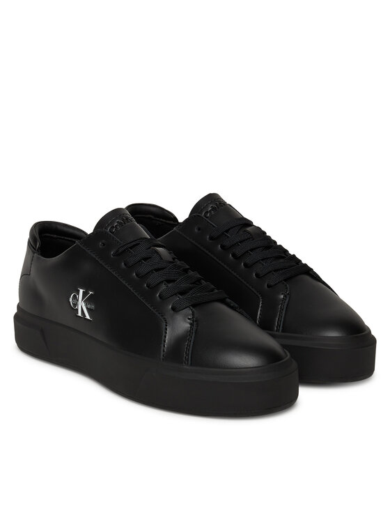 Calvin Klein Sneakersy Calvin Klein Basket Cupsole Laceup Lth Ml YW0YW01945 Czarny