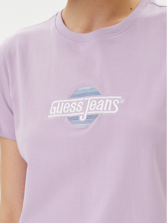 Guess Jeans Guess Jeans Футболка W5GI26 J1314 Фіолетовий Regular Fit