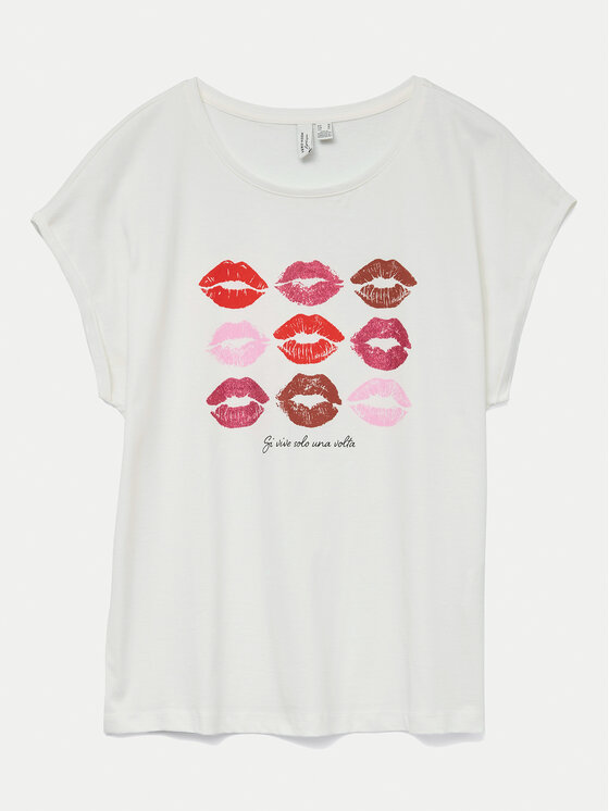 Vero Moda Vero Moda Футболка Cysma 10328272 Білий Regular Fit