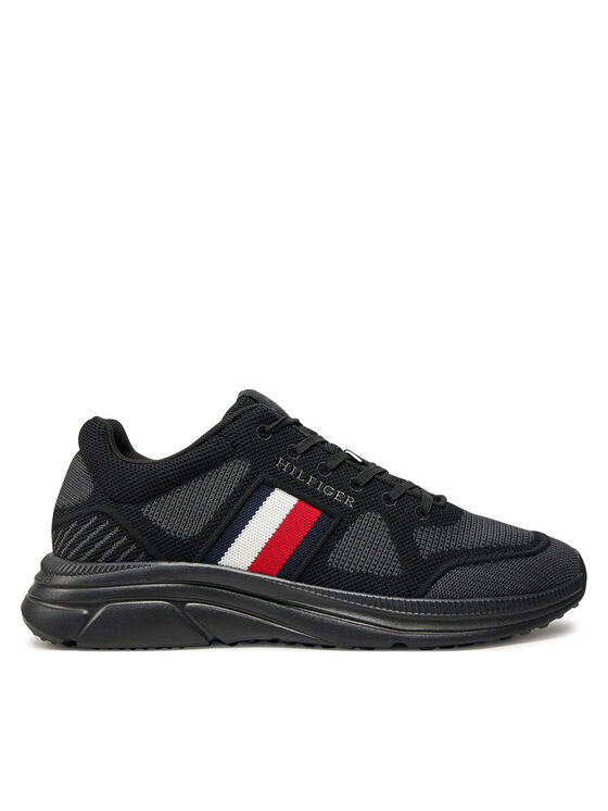 Tommy Hilfiger Laisvalaikio batai Tommy Hilfiger Modern Runner Knit Evo Ess FM0FM05245 Juoda