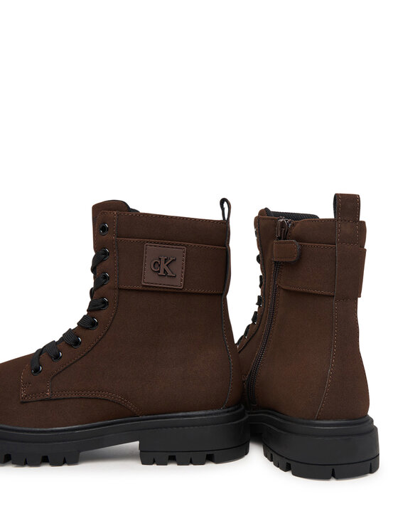 Calvin Klein Turistická obuv Calvin Klein Lace-Up Bootie V3A5-83421-0315 Tmavě hnědá