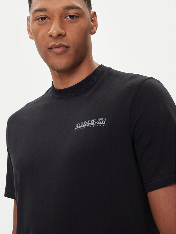Napapijri Napapijri Camiseta S-Back Graphic NP0A88SU Negro Regular Fit