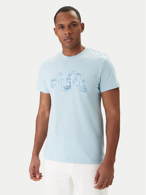 Versace Jeans Couture Versace Jeans Couture Camiseta 80GAHE02 CJ00E Azul Regular Fit