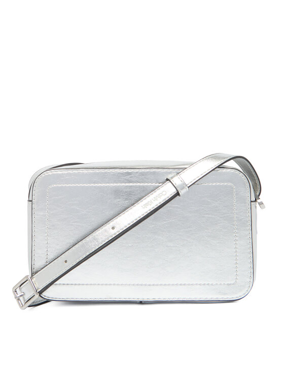 Calvin Klein Geantă Calvin Klein Bold Ck Metallic Camera Bag LV04F3331G Argintiu