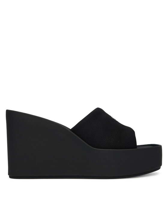 Calvin Klein Iešļūcenes Calvin Klein Wedge 70 Sndl Canv Mg HW0HW03134 Melns
