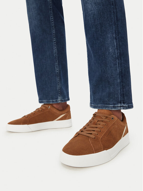 Tommy Hilfiger Αθλητικά Tommy Hilfiger Th Court Premium Suede FM0FM05880 Καφέ