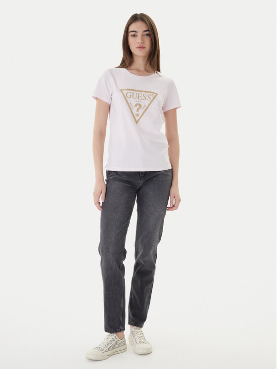 Guess Guess Футболка W4RI69 J1314 Рожевий Regular Fit