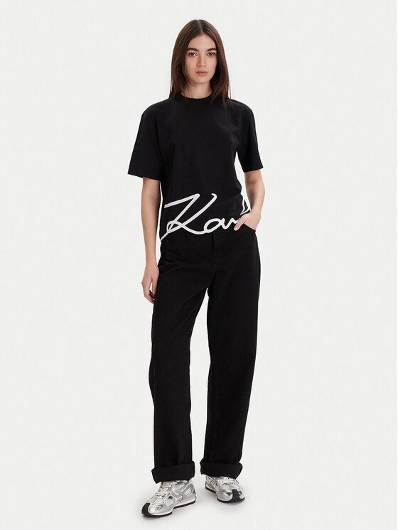 KARL LAGERFELD KARL LAGERFELD T-shirt A1W17013 Crna Relaxed Fit