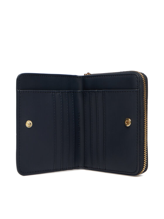 Tommy Hilfiger Πορτοφόλι Tommy Hilfiger Th Icon Med Za W/Flap Corp AW0AW18653 Σκούρο μπλε