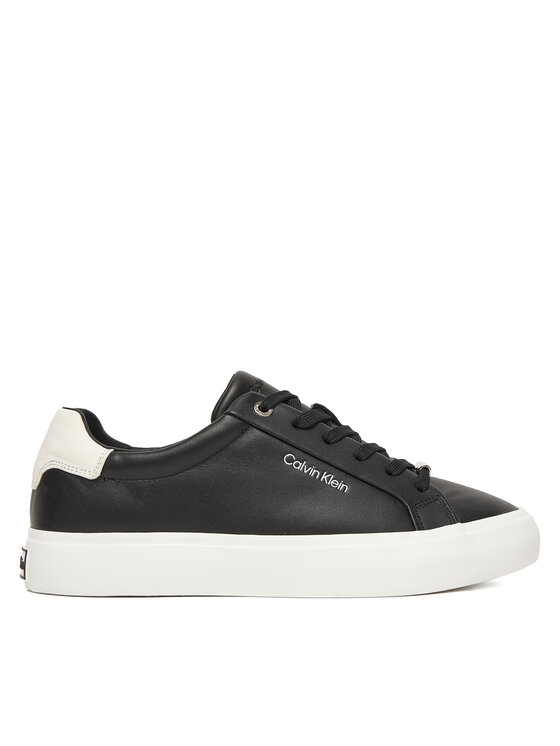Calvin Klein Sneakers Calvin Klein Vulc Lace Up Lth/Moire Bt HW0HW02747 Negru