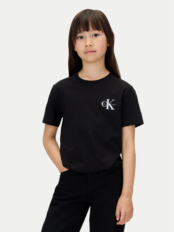 Calvin Klein Jeans Calvin Klein Jeans Camiseta Chest Monologo IU0IU00719 Negro Regular Fit
