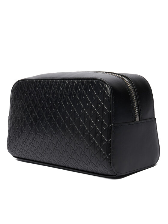 Calvin Klein Kozmetični kovček Calvin Klein Embossed Emblem Washbag LV04D1146G Črna