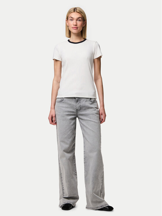 Pieces Pieces T-shirt May 17154483 Bijela Slim Fit