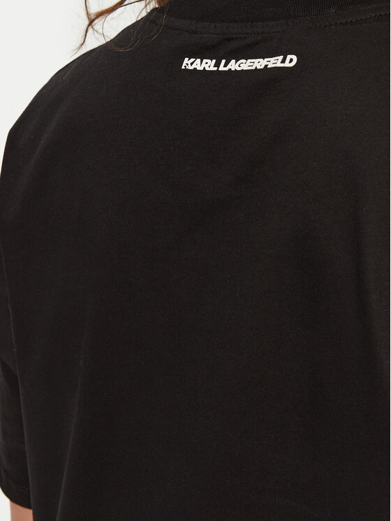 KARL LAGERFELD KARL LAGERFELD Marškinėliai A1W17074 Juoda Regular Fit