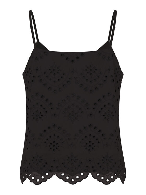 Pieces Pieces Топ Vilde 17156563 Чорний Regular Fit