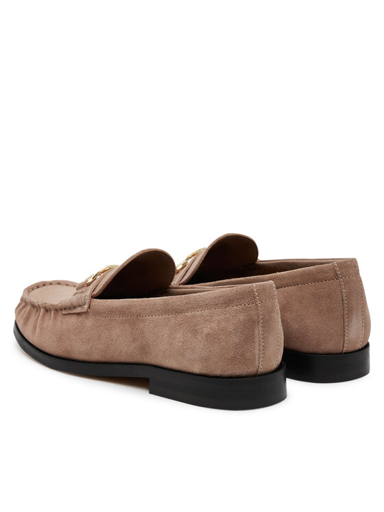 Tommy Hilfiger Pantofi Tommy Hilfiger Soft Suede Horsebit Loafer FW0FW08649 Bej