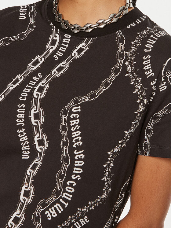Versace Jeans Couture Versace Jeans Couture Camiseta 77HAH613 JS365 Negro Regular Fit