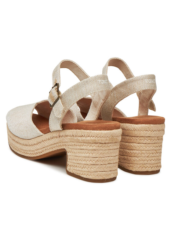 Toms Еспадрильї Toms Isla Peep Toe 10021977 Écru