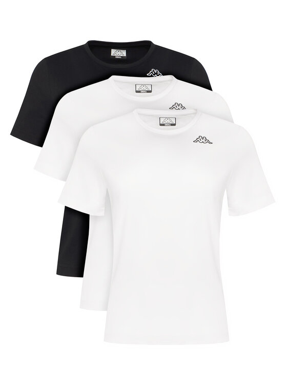 Kappa Kappa Комплект футболок Logo Sylvie 38277LW Чорний Regular Fit