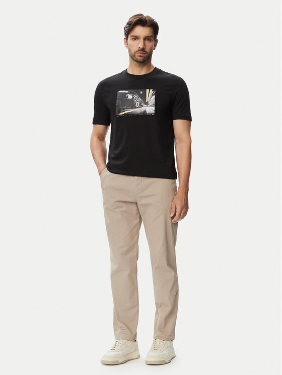 BOSS BOSS Camiseta Te Motors 50566627 Negro Regular Fit
