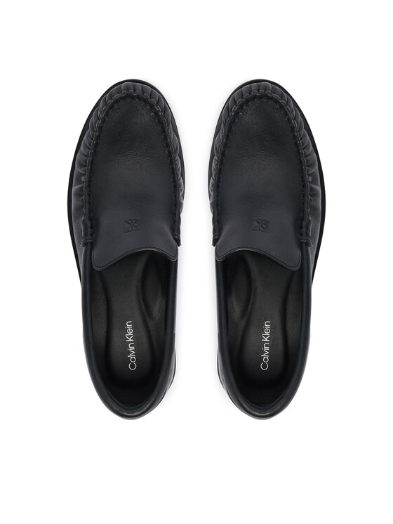 Calvin Klein Mokasyny Calvin Klein Round Essential Loafer Lth HW0HW03195 Czarny
