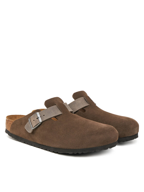 Birkenstock Шльопанці Birkenstock Boston zamsz 1029210 Коричневий