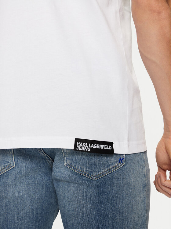 Karl Lagerfeld Jeans Karl Lagerfeld Jeans Футболка A1M17003 Білий Slim Fit