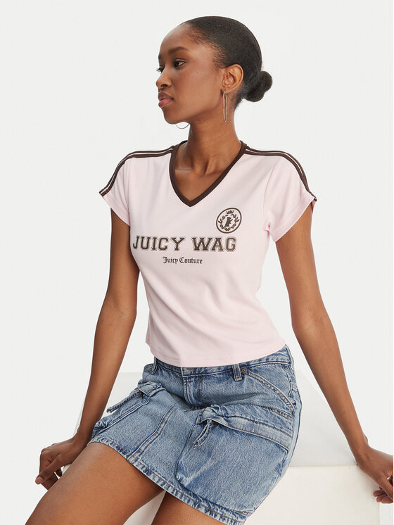 Juicy Couture Juicy Couture Camiseta Juicy Wag JCWCT126319 Rosa Slim Fit