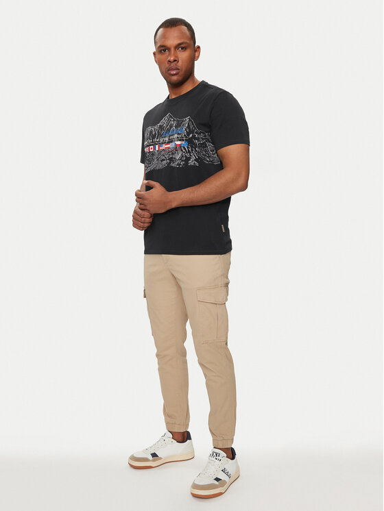 Napapijri Napapijri Футболка S-Turin NP0A4HQG Чорний Regular Fit