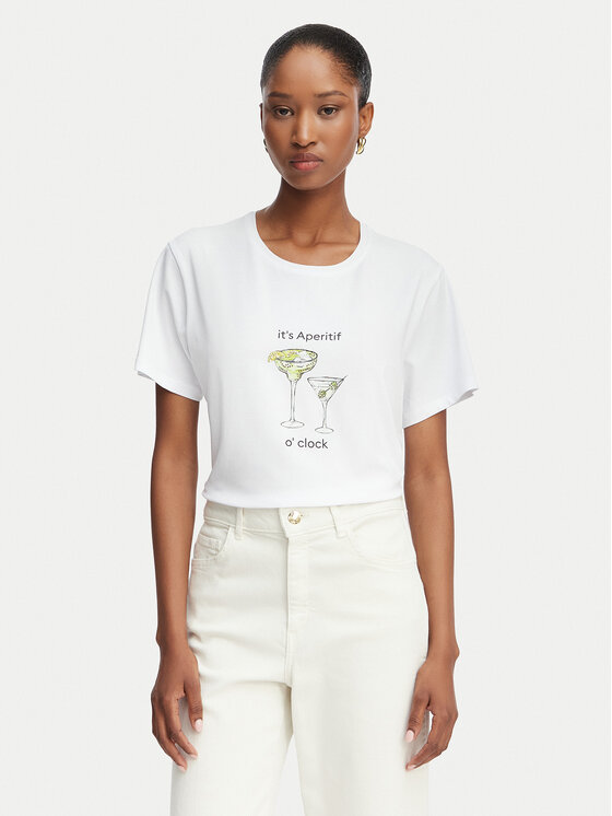 Marella Marella T-Shirt Emme by Marella Gola 2615971072 Κρεμ Regular Fit