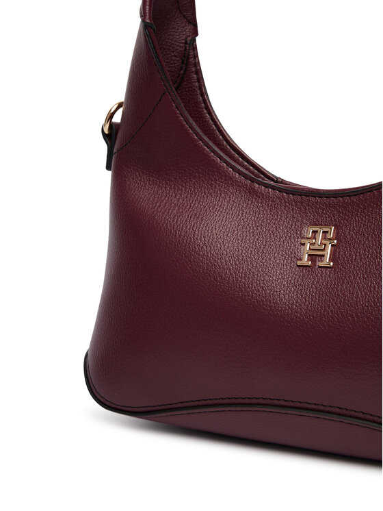 Tommy Hilfiger Borsetta Tommy Hilfiger Th Everyday Mini Hobo AW0AW19185 Bordeaux