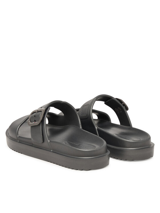 Tommy Hilfiger Παντόφλες Tommy Hilfiger Double Strap FW0FW09114 Γκρι