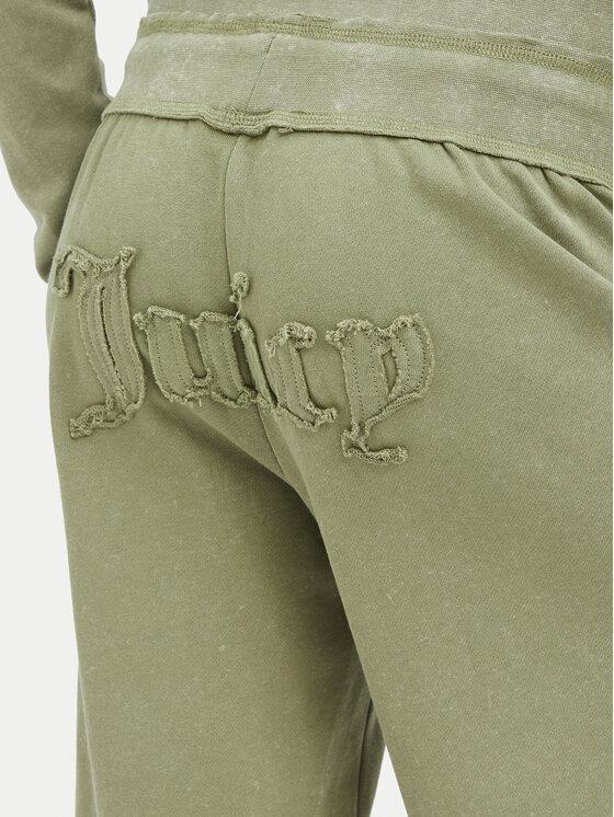 Juicy Couture Juicy Couture Donji dio trenerke JCWBJ226321 Kaki Relaxed Fit