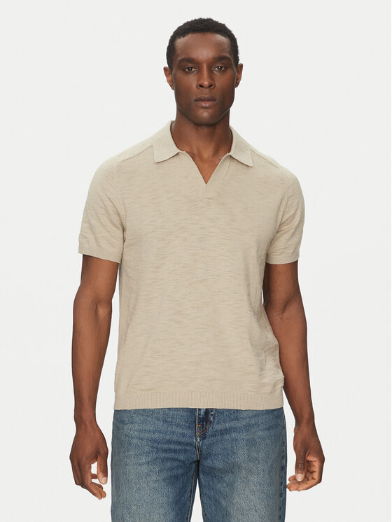 Calvin Klein Calvin Klein Polo majica K10K114087 Bež Regular Fit