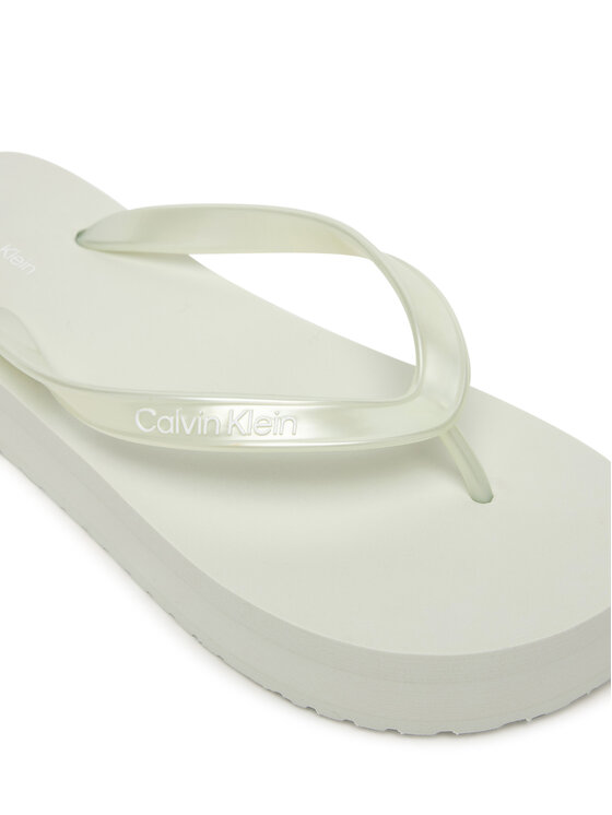 Calvin Klein Джапанки Calvin Klein Flatform Flip Flop Met Tpu HW0HW03120 Светлосин
