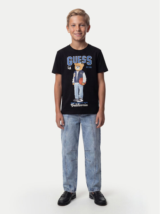 Guess Guess Marškinėliai L6YI19 K3750 Juoda Regular Fit