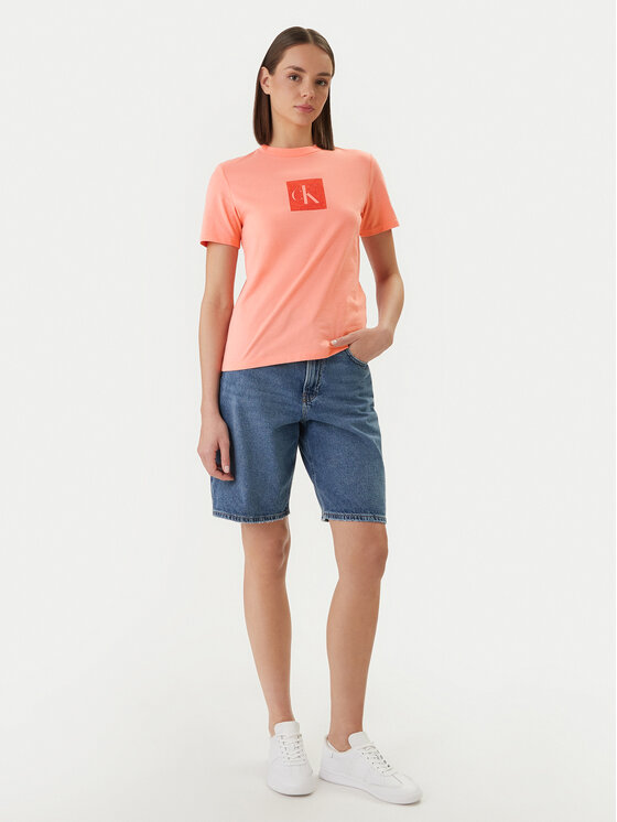 Calvin Klein Jeans Calvin Klein Jeans Camiseta LV047F819G Naranja Classic Fit